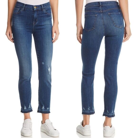 J Brand Ruby High Rise Crop Raw Hem Jeans 30 - Picture 1 of 7
